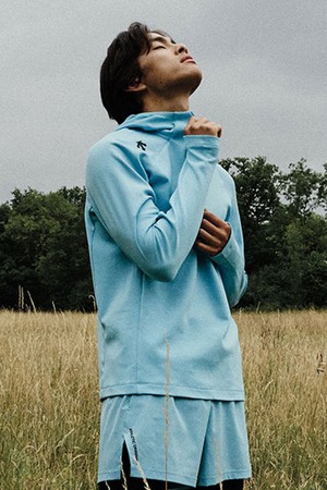 [홍태준 착용] 러닝 속건 후드 티셔츠 민트(SQ323RTL94)