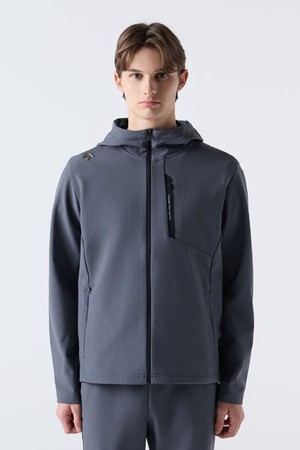 엔지니어드 우븐 플리스 집업 차콜 그레이(SQ323UWT91)