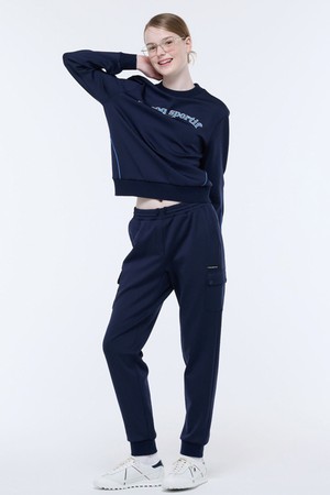 [온라인 전용] 여성 저지 스웻팬츠 (GQ322LPT97)_NAVY-a