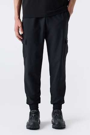 기모 우븐 카고 조거 팬츠 블랙(SQ323UPT91)