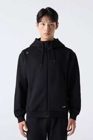 코튼 기모 집업 자켓 블랙(SQ323UFT92)