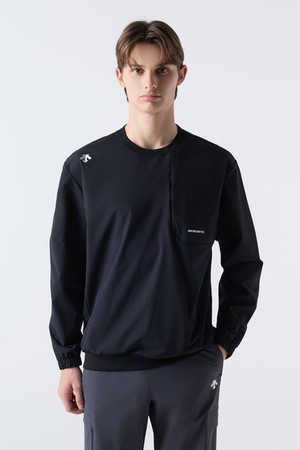 트레이닝 우븐 맨투맨 블랙(SQ323TWH81)