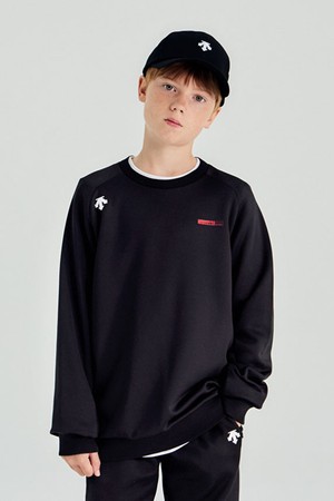 영애슬릿 스위스 스키 기모 맨투맨 블랙(SQ42JSHTO1)