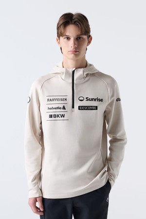 스위스 스키 기모 후드 티셔츠 라이트 베이지(SQ421SHDO1)