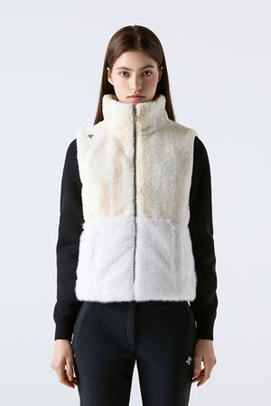 우먼스 시어링 베스트 크림(SQ322SVE91)