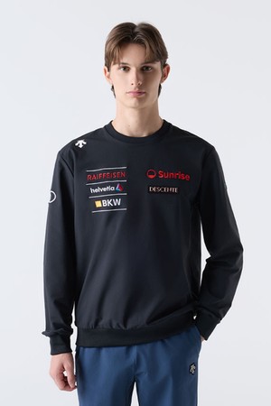 스위스 스키 트레이닝 맨투맨 블랙(SQ321SWH91)