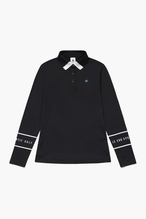 여성 컬러 포인트 카라 티셔츠 (GQ322LTL92)_BLACK-a