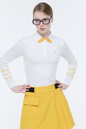 여성 컬러 포인트 카라 티셔츠 (GQ322LTL92)_IVORY-a