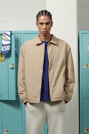 온라인전용) 유니 코치 루즈 패딩 자켓 - 베이지(QQ423JPDO4)