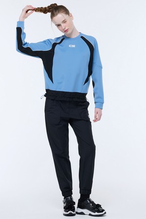 여성 버클 조거핏 팬츠 (GQ322LPT95)_BLUE-a