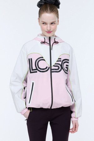 여성 컬러 배색 포인트 우븐 점퍼 (GQ322LBL95)_PINK-a