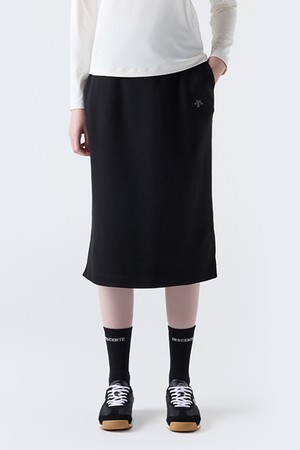 우먼스 트임 니트 스커트 블랙(SQ322PSK81)