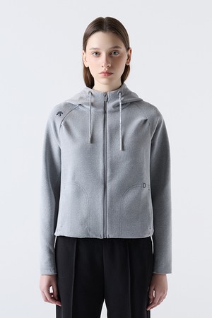 우먼스 트레이닝 후드 집업 자켓 멜란지 그레이 SQ322PFT83