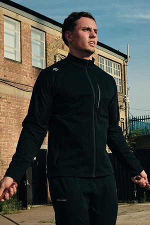 트레이닝 절개형 약기모 자켓 블랙 SQ321TFT81