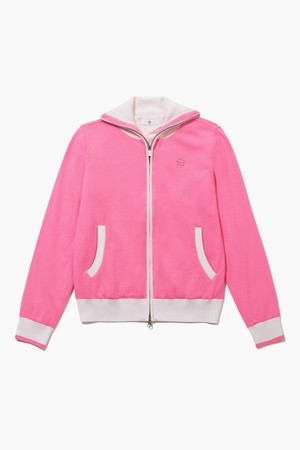 여성 카라 풀집업 방풍 스웨터 핑크 MQ422LSJO2