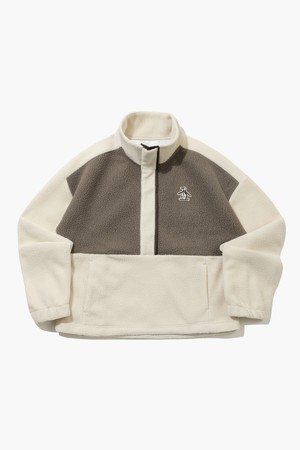 여성 플리스 아노락 아이보리 MQ422PTLO1