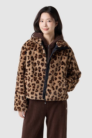 여성 루즈핏 제로퍼 자켓 - 브라운(QQ422OJKO2)