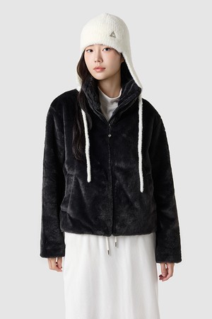 여성 루즈핏 제로퍼 자켓 - 블랙(QQ422OJKO2)