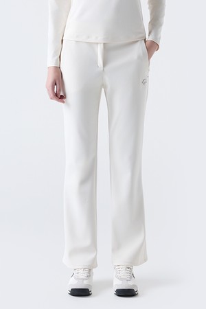 우먼스 본딩 세미 부츠컷 팬츠 아이보리 SQ322SPT91