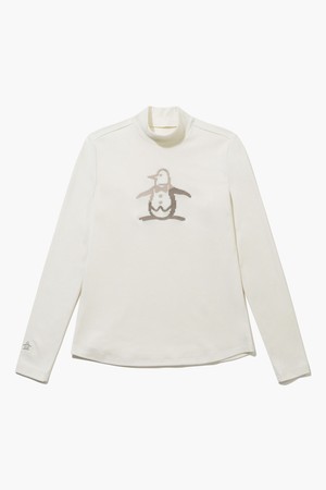 여성 모크넥 원포인트 이너 티셔츠 아이보리 MQ422LINO1