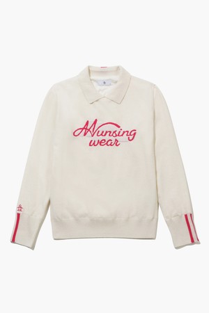 여성 카라 방풍 스웨터 화이트 MQ422LSWO1