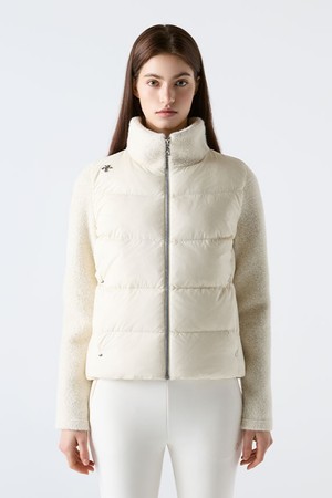 우먼스 크링클 하이브리드 다운 자켓 크림 SQ422SDJO5