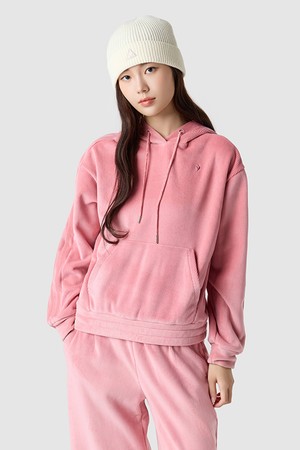 여성 루즈핏 벨듀로이 후드 - 핑크 QQ422OHDO3