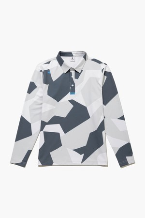 남성 CAMO 브러쉬드 폴로 티셔츠 _CREM GQ421MTLO4_IVORY-a