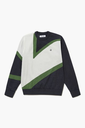 남성 방풍 그래픽 라운드 스웨터 _CHCL GQ421MKPO1_GREY-a