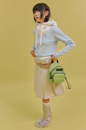 여성 패딩 미니 크로스백 _LIME GQ422LBGO1