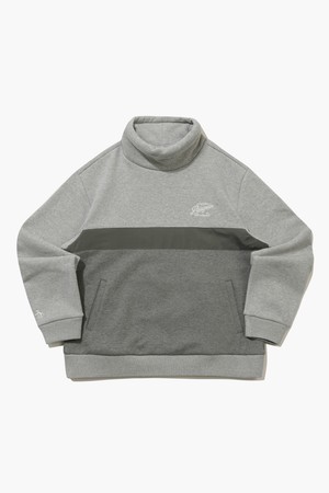 여성 변형 모크넥 티셔츠 멜란지그레이 MQ422PTLO2