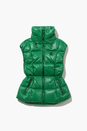 여성 글로시 다운 베스트 그린 MQ422LWVO6
