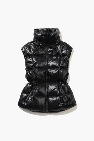 여성 글로시 다운 베스트 블랙 MQ422LWVO6