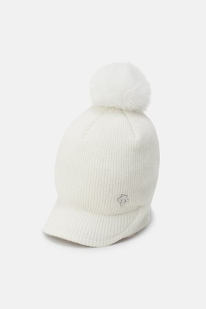 우먼스 귀달이 니트캡 아이보리 SQ422SCPO1