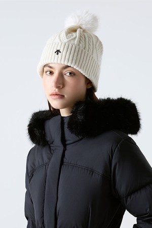 우먼스 방울 비니 아이보리 SQ422SKCO4