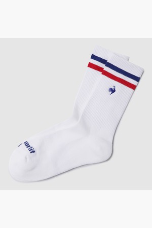 쿠션 스트라이프 하이삭스 - 화이트 QQ323ASC76