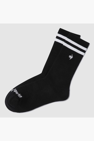 쿠션 스트라이프 하이삭스 - 블랙 QQ323ASC76