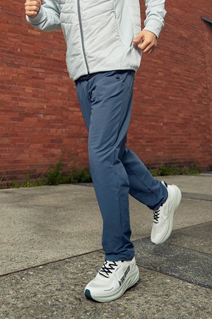 유니 레귤러핏 나일론스판 기모 트랙팬츠 - 블루 QQ423EPTO5