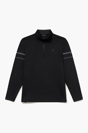 남성 경량 기모 반집업 티셔츠 블랙 MQ421MTLO1