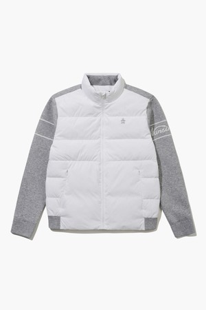 남성 다운 하이브리드 스웨터 점퍼 아이보리 MQ421MSJO1