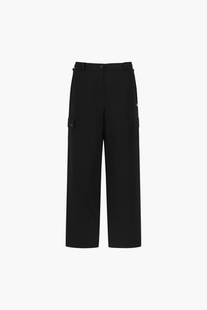여성 패딩 카고포켓 세미와이드 팬츠 _BLCK GQ422LPTO4_BLACK-a