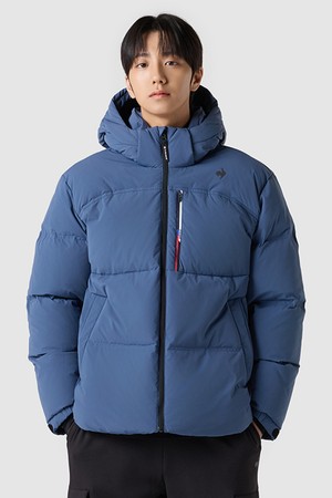 유니 레귤러핏 벤쳐 구스 숏다운자켓 - 블루 QQ423EDJN1