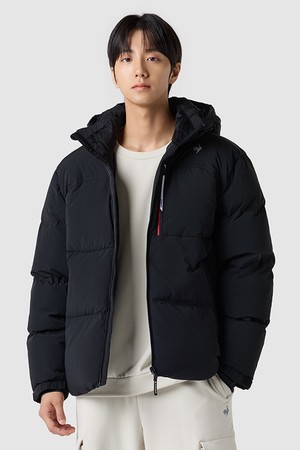 유니 레귤러핏 벤쳐 구스 숏다운자켓 - 블랙 QQ423EDJN1