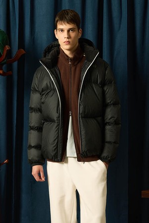 르에어로 퍼텍스 구스 숏 다운자켓 - 블랙 QQ423EDJN4