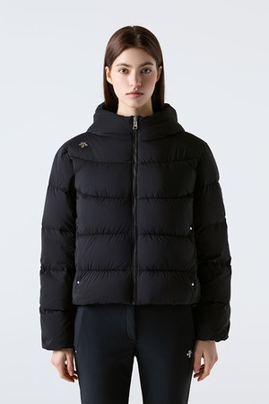 우먼스 크링클 숏 푸퍼 다운 자켓 블랙 SQ422SDJO4