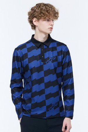 남성 플래그 폴로 긴팔티셔츠 _ULBL GQ421MTLO5_BLUE-a