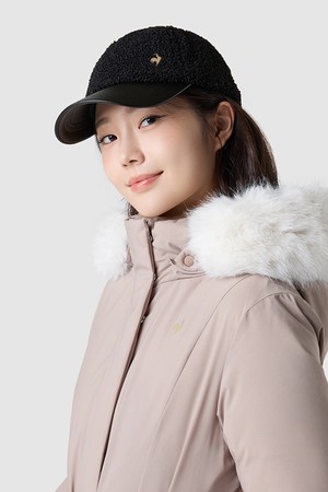 여성 소재믹스 볼캡 - 블랙 QQ422WCPO1