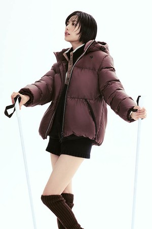 르에어로 퍼텍스 구스 숏 다운자켓 - 브라운 QQ423EDJN4