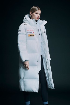 스위스 스키 롱 유러피언 구스 다운 자켓 화이트 SQ421SDJN1