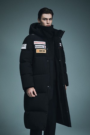 스위스 스키 롱 유러피언 구스 다운 자켓 블랙 SQ421SDJN1